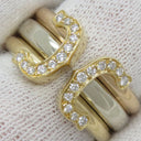 カルティエ Cartier 2Cリング ダイヤ イエローゴールドXピンクゴールドXホワイトゴールド K18PG K18YG K18WG #53(JP13) リング 指輪 ドゥーブルC スリーカラー 750 11号