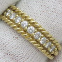 クリスチャン・ディオール Christian Dior ミルグレイン ツイスト イエローゴールド K18YG ダイヤモンド リング 指輪 750 18K  10.5号