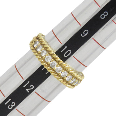 クリスチャン・ディオール Christian Dior ミルグレイン ツイスト イエローゴールド K18YG ダイヤモンド リング 指輪 750 18K  10.5号