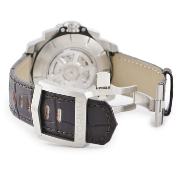 腕時計 コルム CORUM アドミラル AC-ONE 45 クロノ 01.0116 自動巻き メンズ OH済 12角形 茶 アドミラルズカップ ウッド 信号旗