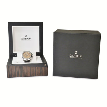 コルム CORUM アドミラル AC-ONE 45 クロノ 01.0116 自動巻き メンズ OH済 12角形 茶 アドミラルズカップ ウッド 信号旗