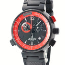 腕時計 ルイヴィトン LOUIS VUITTON タンブール クロノグラフ アメリカズカップ2013記念限定 Q101A クオーツ メンズ OH済 黒 赤 デイト