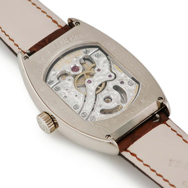 フランクミュラー FRANCK MULLER インペリアル トゥールビヨン 7851 T 手巻き メンズ OH済 K18WG無垢 トノウ ブラウン ギヨシェ