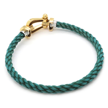 フレッド FRED フォース10 ブレスレット ラージモデル 0B0007-6B1178 リヴィエラブルー×ピンクゴールド K18PG ステンレスケーブル GP ＃17 ブレスレット リヴィエラブルー