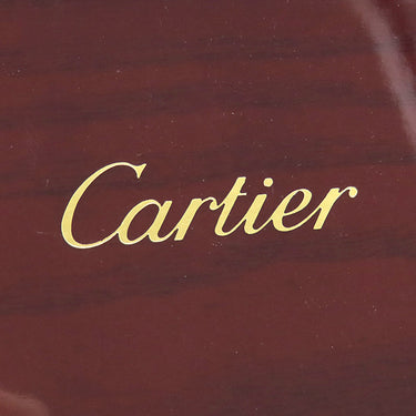 カルティエ Cartier 時計ケース ジュエリーケース ブラウン ウッド 小物 ゴールド金具 ルーペ付き 茶 ウッド ウォッチ BOX 木箱