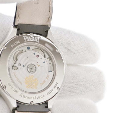 ピアジェ PIAGET ポロ P10383 自動巻き メンズ OH済 K18WG無垢 シルバー ギヨシェ