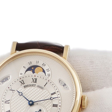 腕時計 ブレゲ BREGUET クラシック デイデイト ムーンフェイズ 7337BA/1E/9V6 自動巻き メンズ K18YG無垢 ブレゲ針 オフセンター