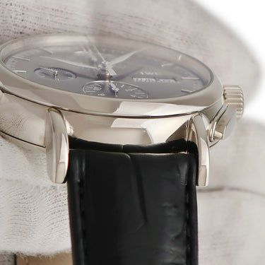 腕時計 IWC IWC ポートフィノ クロノグラフ IW378301 自動巻き メンズ OH済 K18WG無垢 グレー デイデイト
