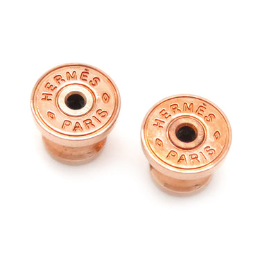 エルメス HERMES ポップアッシュ Hピアス ミニ ローズドラジェ×ピンクゴールド メタル エナメル ピアス ローズゴールド金具 H型
