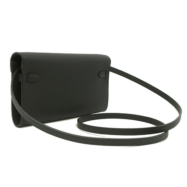 エルメス HERMES ケリーウォレット ロング トゥーゴー ブラック ヴォーエプソン 長財布 シルバー金具 新品 未使用 黒 ショルダー 新刻印