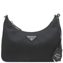 プラダ PRADA Re-Edition 2005 Re-Nylon バッグ 1BH204 ブラック ナイロン 2WAYバッグ シルバー金具 黒 三角ロゴプレート