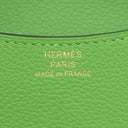 エルメス HERMES コンスタンス スリム ヴェルソ ウォレット ヴェールユッカ×モーヴペール エバーカラー 二つ折り財布 ゴールド金具 新品 未使用 緑 ピンク バイカラー