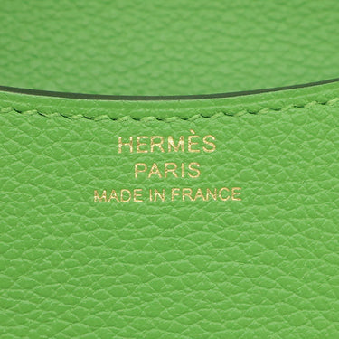エルメス HERMES コンスタンス スリム ヴェルソ ウォレット ヴェールユッカ×モーヴペール エバーカラー 二つ折り財布 ゴールド金具 新品 未使用 緑 ピンク バイカラー