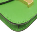 エルメス HERMES コンスタンス スリム ヴェルソ ウォレット ヴェールユッカ×モーヴペール エバーカラー 二つ折り財布 ゴールド金具 新品 未使用 緑 ピンク バイカラー