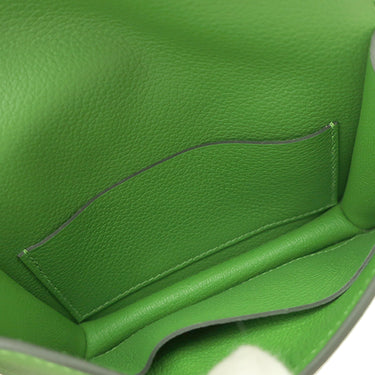 エルメス HERMES コンスタンス スリム ヴェルソ ウォレット ヴェールユッカ×モーヴペール エバーカラー 二つ折り財布 ゴールド金具 新品 未使用 緑 ピンク バイカラー