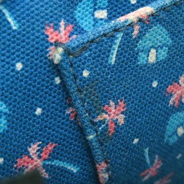 プラダ PRADA カナパ ミニ トートバッグ ブラック キャンバス 2WAYバッグ ゴールド金具 黒 青 三角ロゴプレート ハンドバッグ ショルダー