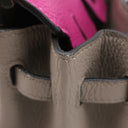 エルメス HERMES バーキン25 ローズパープル×トゥルティエールグレー トゴ ハンドバッグ ゴールド金具 【PO品】 紫 グレージュ バイカラー リカラー有