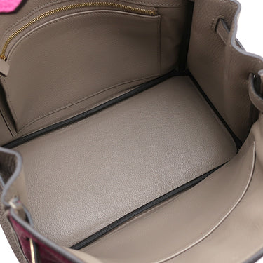 エルメス HERMES バーキン25 ローズパープル×トゥルティエールグレー トゴ ハンドバッグ ゴールド金具 【PO品】 紫 グレージュ バイカラー リカラー有