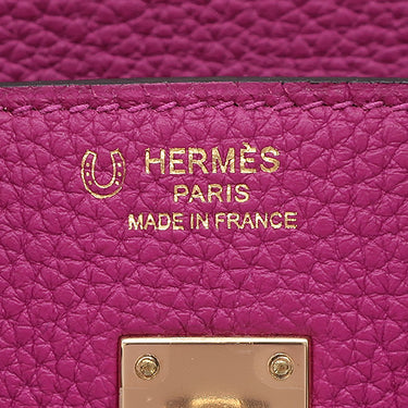 エルメス HERMES バーキン25 ローズパープル×トゥルティエールグレー トゴ ハンドバッグ ゴールド金具 【PO品】 紫 グレージュ バイカラー リカラー有