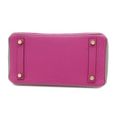 エルメス HERMES バーキン25 ローズパープル×トゥルティエールグレー トゴ ハンドバッグ ゴールド金具 【PO品】 紫 グレージュ バイカラー リカラー有