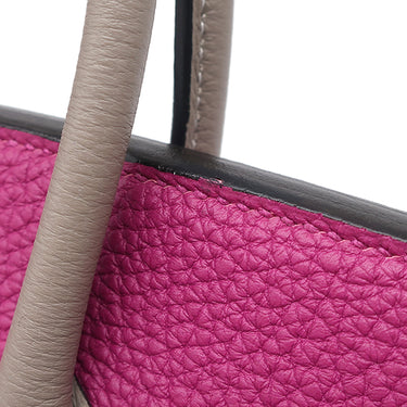 エルメス HERMES バーキン25 ローズパープル×トゥルティエールグレー トゴ ハンドバッグ ゴールド金具 【PO品】 紫 グレージュ バイカラー リカラー有