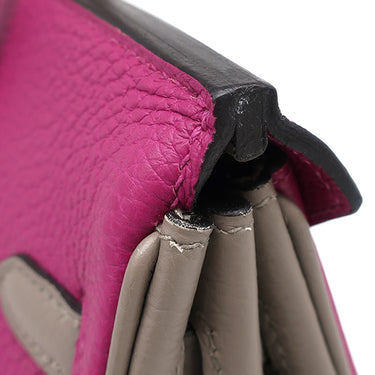 エルメス HERMES バーキン25 ローズパープル×トゥルティエールグレー トゴ ハンドバッグ ゴールド金具 【PO品】 紫 グレージュ バイカラー リカラー有