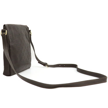 グッチ GUCCI グッチシマ 223666 ダークブラウン レザー ショルダーバッグ ゴールド金具 茶