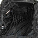 プラダ PRADA 三角ロゴ VA0251 ブラック ナイロン レザー ショルダーバッグ シルバー金具 黒