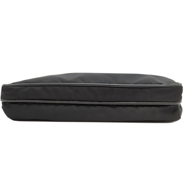 プラダ PRADA 三角ロゴ VA0251 ブラック ナイロン レザー ショルダーバッグ シルバー金具 黒