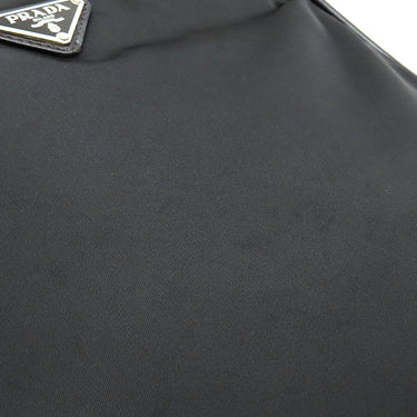 プラダ PRADA 三角ロゴ VA0251 ブラック ナイロン レザー ショルダーバッグ シルバー金具 黒