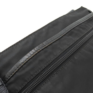 プラダ PRADA 三角ロゴ VA0251 ブラック ナイロン レザー ショルダーバッグ シルバー金具 黒