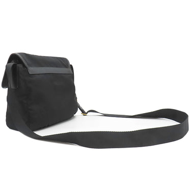 プラダ PRADA テスート ショルダー ブラック ナイロン レザー ショルダーバッグ ゴールド金具 黒 三角ロゴプレート