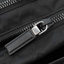 プラダ PRADA Re-Nylon xサフィアーノレザー ブリーフケース 2VE015 ブラック ナイロン サフィアーノレザー 2WAYバッグ シルバー金具 黒 バックパック ビジネス ※ネームタグ欠品