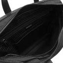 プラダ PRADA Re-Nylon xサフィアーノレザー ブリーフケース 2VE015 ブラック ナイロン サフィアーノレザー 2WAYバッグ シルバー金具 黒 バックパック ビジネス ※ネームタグ欠品