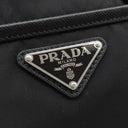 プラダ PRADA Re-Nylon xサフィアーノレザー ブリーフケース 2VE015 ブラック ナイロン サフィアーノレザー 2WAYバッグ シルバー金具 黒 バックパック ビジネス ※ネームタグ欠品
