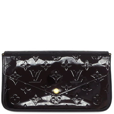 ルイヴィトン LOUIS VUITTON ポシェット フェリシー M61267 アマラント モノグラムヴェルニ チェーンウォレット ゴールド金具 茶 チェーンショルダー