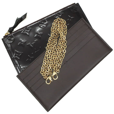 ルイヴィトン LOUIS VUITTON ポシェット フェリシー M61267 アマラント モノグラムヴェルニ チェーンウォレット ゴールド金具 茶 チェーンショルダー