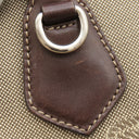 プラダ PRADA ロゴジャガード トートバッグ ベージュ×ブラウン キャンバス レザー 2WAYバッグ シルバー金具 茶 三角ロゴプレート ハンドバッグ ショルダーバッグ