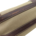 プラダ PRADA ロゴジャガード トートバッグ ベージュ×ブラウン キャンバス レザー 2WAYバッグ シルバー金具 茶 三角ロゴプレート ハンドバッグ ショルダーバッグ