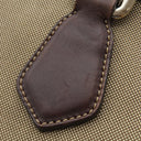 プラダ PRADA ロゴジャガード トートバッグ ベージュ×ブラウン キャンバス レザー 2WAYバッグ シルバー金具 茶 三角ロゴプレート ハンドバッグ ショルダーバッグ