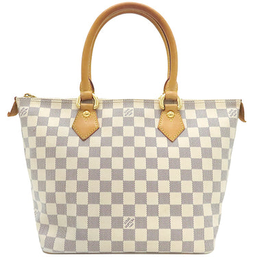 ルイヴィトン LOUIS VUITTON サレヤ PM N51186 ダミエアズール ダミエアズールキャンバス ハンドバッグ ゴールド金具 白 トートバッグ