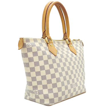 ルイヴィトン LOUIS VUITTON サレヤ PM N51186 ダミエアズール ダミエアズールキャンバス ハンドバッグ ゴールド金具 白 トートバッグ