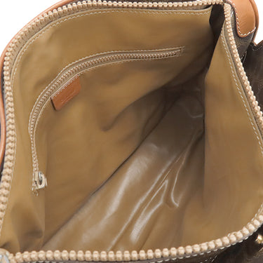 セリーヌ CELINE マカダム トート ブラウン PVC レザー ハンドバッグ ゴールド金具 総柄 トリオンフ ロゴ ヴィンテージ ショルダー