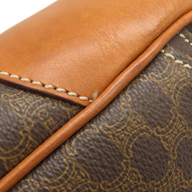 セリーヌ CELINE マカダム トート ブラウン PVC レザー ハンドバッグ ゴールド金具 総柄 トリオンフ ロゴ ヴィンテージ ショルダー
