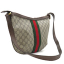 グッチ GUCCI オフィディア GGスモールショルダーバッグ 598125 ベージュ×エボニー GGスプリームキャンバス レザー ショルダーバッグ ゴールド金具 茶 名前刻印入り