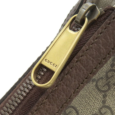 グッチ GUCCI オフィディア GGスモールショルダーバッグ 598125 ベージュ×エボニー GGスプリームキャンバス レザー ショルダーバッグ ゴールド金具 茶 名前刻印入り