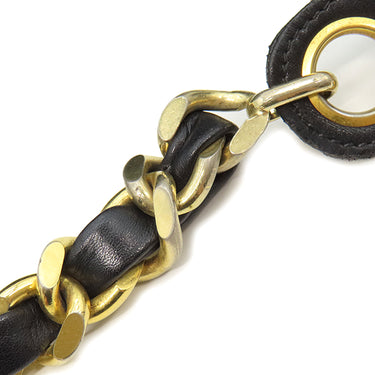 シャネル CHANEL 巾着ショルダーバッグ ブラック ラムスキン ショルダーバッグ ゴールド金具 黒 ココマーク ココボール