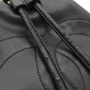 シャネル CHANEL 巾着ショルダーバッグ ブラック ラムスキン ショルダーバッグ ゴールド金具 黒 ココマーク ココボール