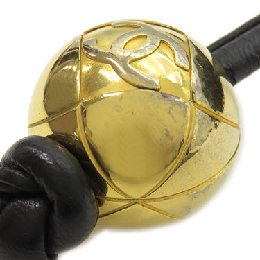 シャネル CHANEL 巾着ショルダーバッグ ブラック ラムスキン ショルダーバッグ ゴールド金具 黒 ココマーク ココボール