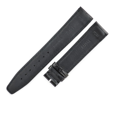 IWC IWC ブラック クロコダイル 腕時計パーツ 新品同様 純正 替え クロコ バンド レザー 本革 ベルト ストラップ 予備 ロング スペア 交換 XL 20mm ブラック 黒